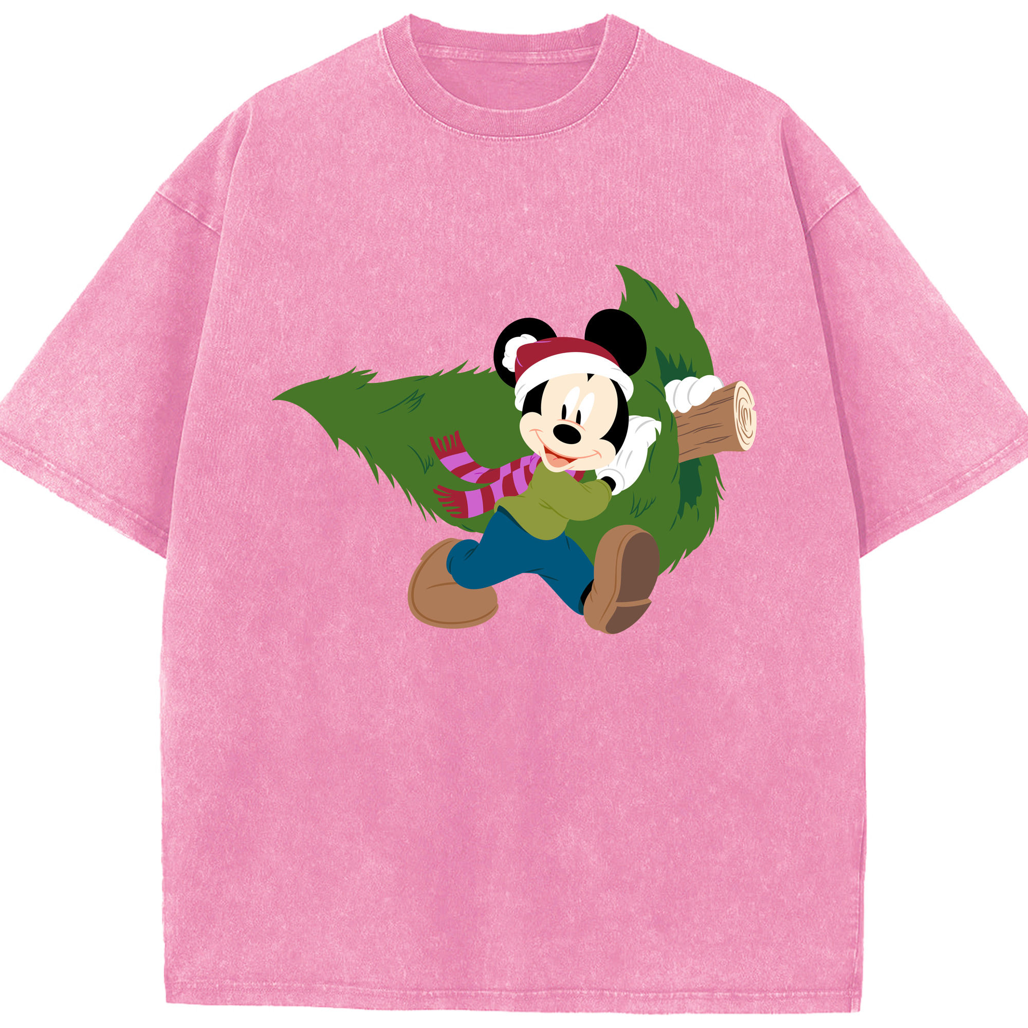 （画像用） ミッキーマウス Mickey Mouse 綿100% ヴィンテージ風 半袖Tシャツ（フロントプリント）